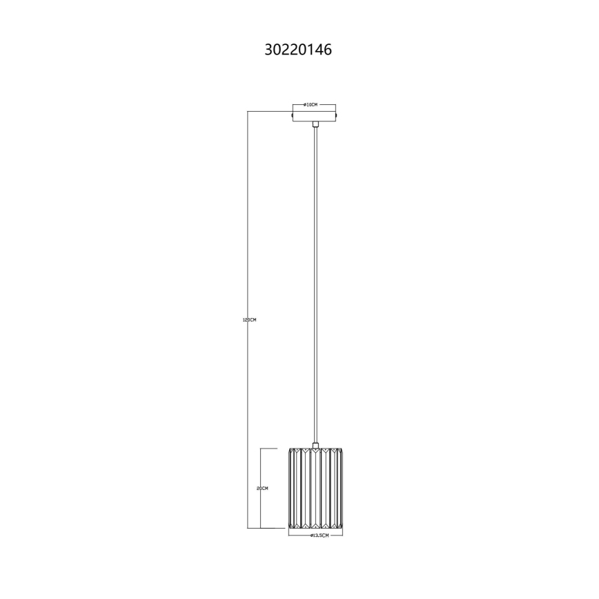 Globo - Kattokruunu johdossa 1xE27/60W/230V halkaisija 13,5 cm
