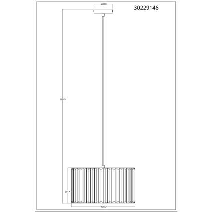 Globo - Kattokruunu johdossa 1xE27/60W/230V halkaisija 35 cm