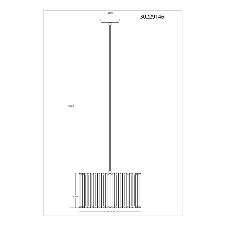 Globo - Kattokruunu johdossa 1xE27/60W/230V halkaisija 35 cm