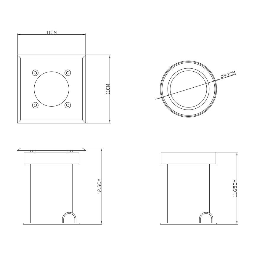Globo 31101 - Ajotievalo STYLE 1xGU10/40W/230V IP67
