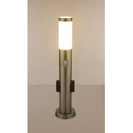 Globo - LED-ulkovalaisin anturilla ja 2 zásuvkami LED/9W/230V 60 cm IP44