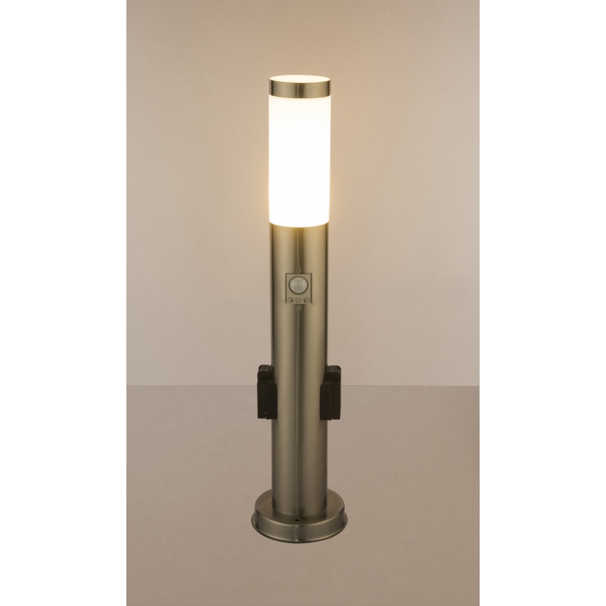 Globo - LED-ulkovalaisin anturilla ja 2 zásuvkami LED/9W/230V 60 cm IP44