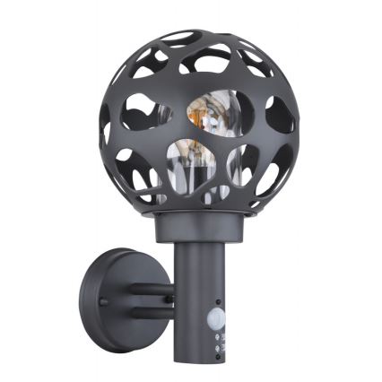 Globo - Ulkoseinävalo sensorilla 1xE27/15W/230V IP44