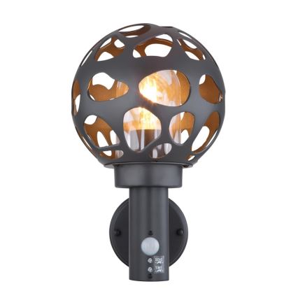 Globo - Ulkoseinävalo sensorilla 1xE27/15W/230V IP44
