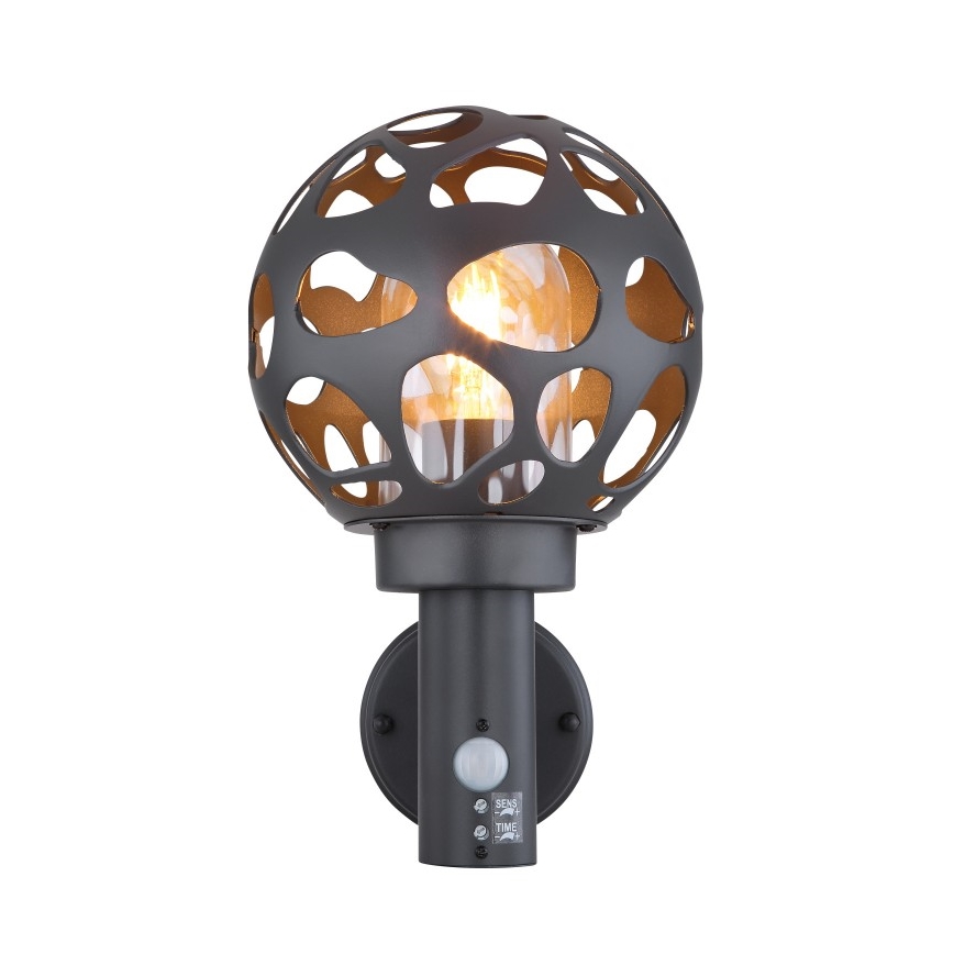 Globo - Ulkoseinävalo sensorilla 1xE27/15W/230V IP44