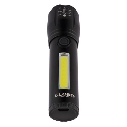 Globo - Ladattava LED-taskulamppu LED/3W/5V + COB/3W 5500K 1200 mAh
