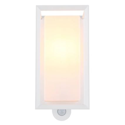Globo - Ulkovalo anturilla 1xE27/60W/230V IP44 valkoinen
