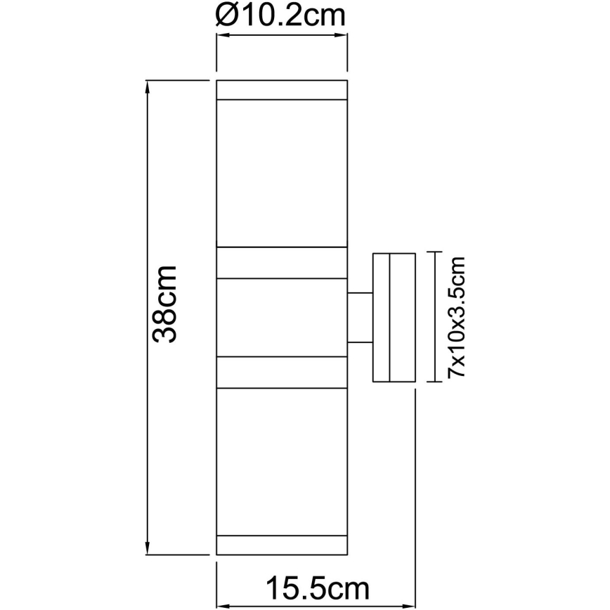 Globo - Ulkoseinävalaisin 2xE27/60W/230V IP44