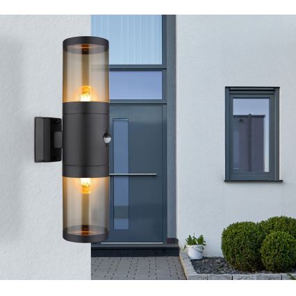 Globo seinävalaisin anturilla 2xE27/40W/230V IP44