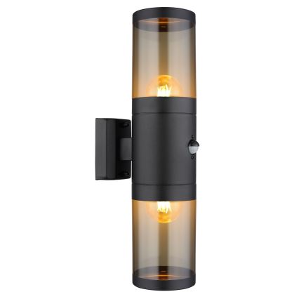 Globo seinävalaisin anturilla 2xE27/40W/230V IP44