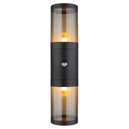 Globo seinävalaisin anturilla 2xE27/40W/230V IP44