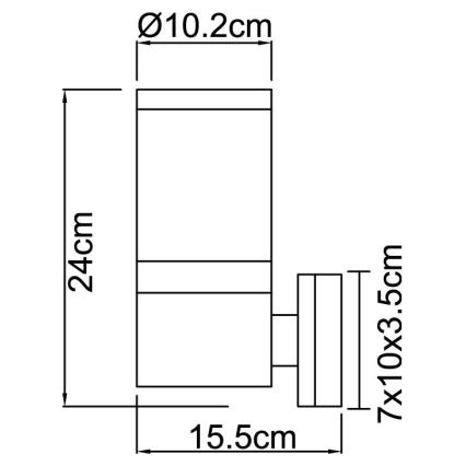Globo - Ulkoseinävalaisin 1xE27/60W/230V IP44