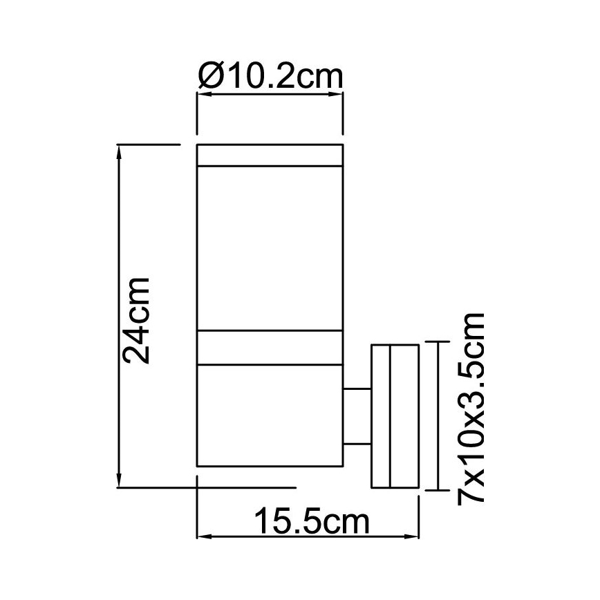 Globo - Ulkoseinävalaisin 1xE27/60W/230V IP44