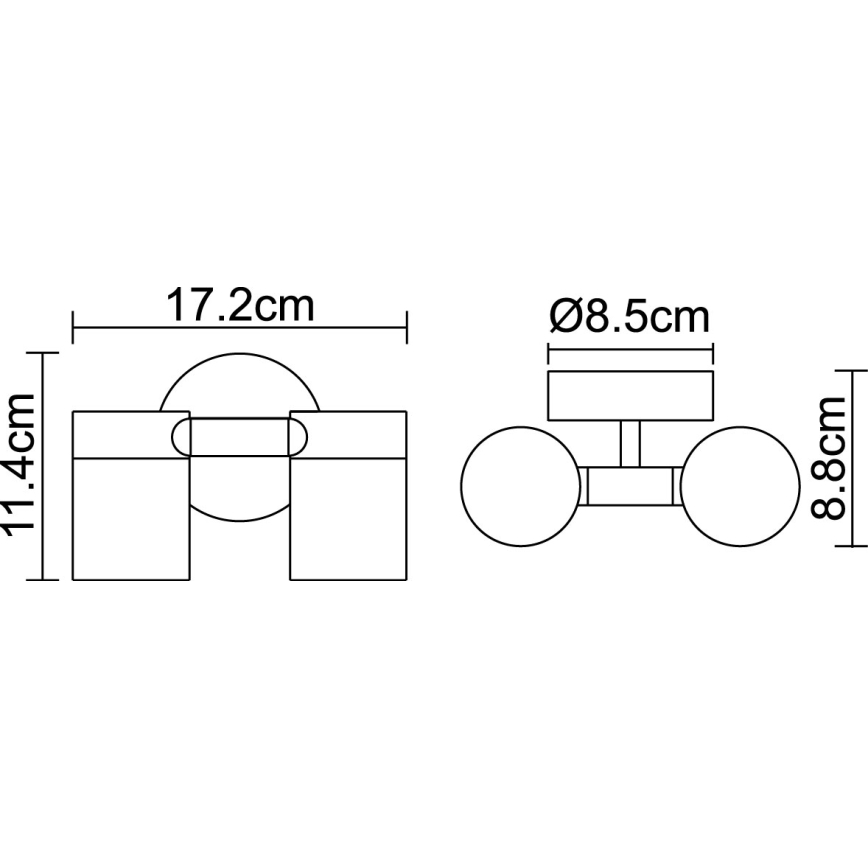 Globo 3207-2L - LED-ulkovalo STYLE 2xGU10/5W/230V IP44