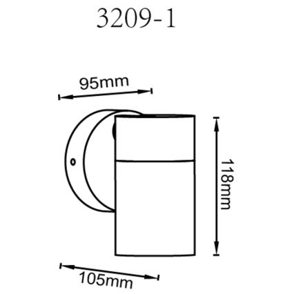 Globo - Seinäkohdevalo 1xGU10/35W/230V