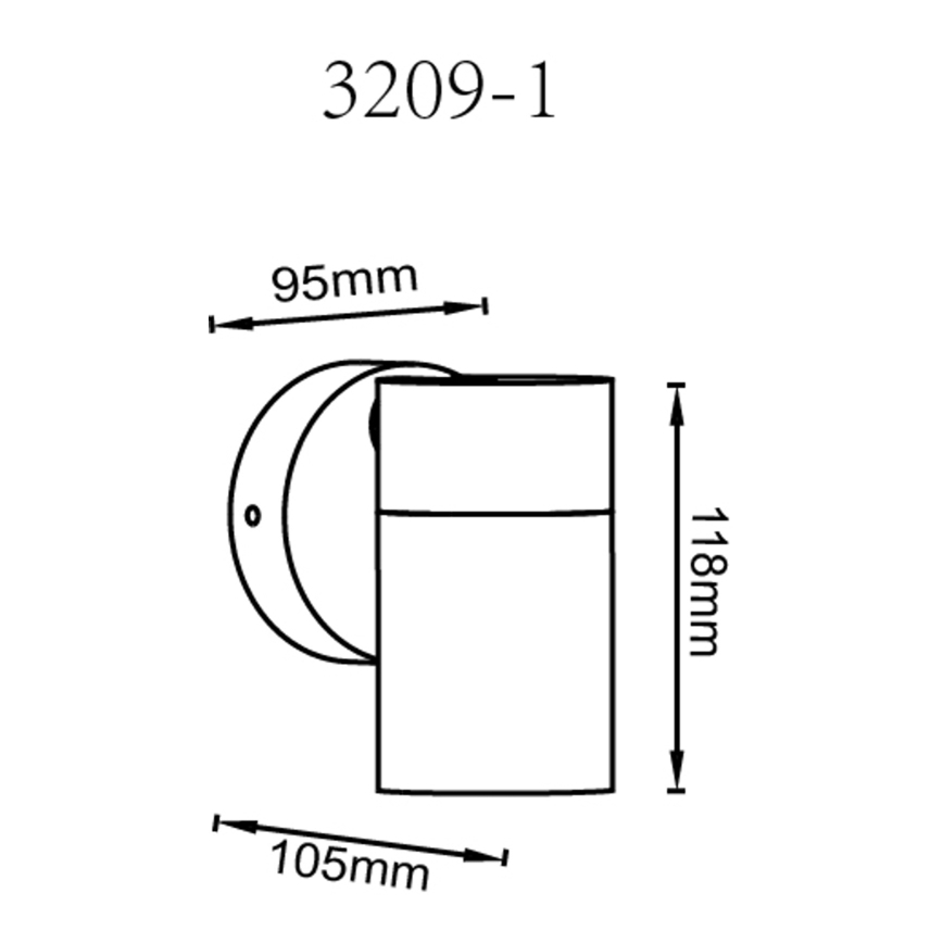 Globo - Seinäkohdevalo 1xGU10/35W/230V