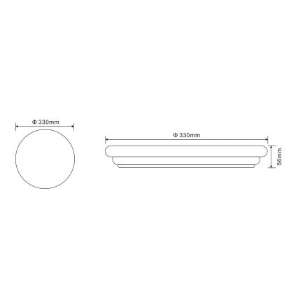 Globo - LED-ulkokattovalaisin 1xLED/24W/230V IP54
