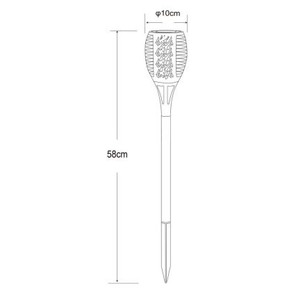 Globo - LED-aurinkolamppu 36xLED/0,1W/1,2V IP44