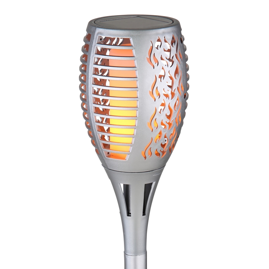 Globo - LED-aurinkovalaistus LED/3,6W/3V 1800K IP44 kiiltävä kromi