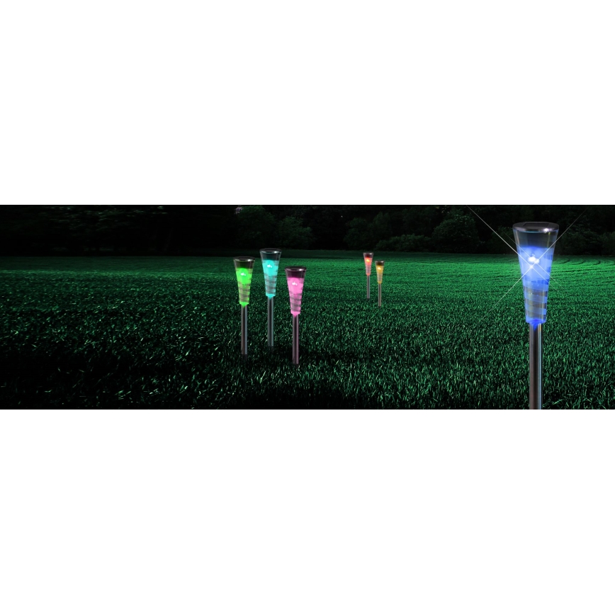 Globo 33079-5 - SETTI 5x Aurinkolamppu RGB-LED/0,06W/3,2V IP44