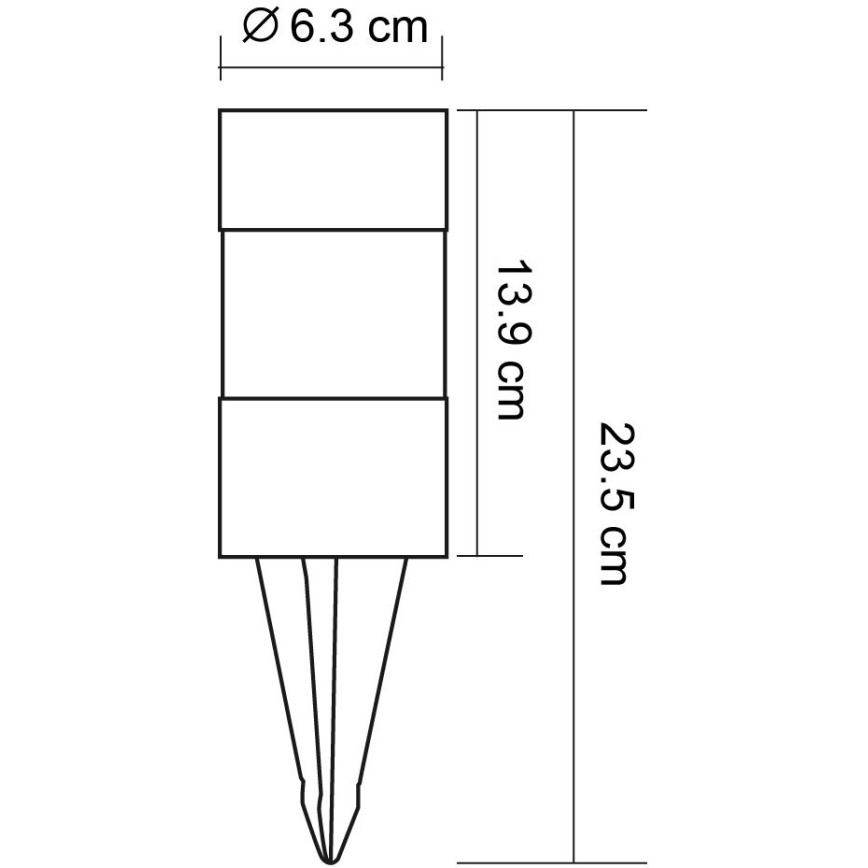 Globo - SETTI 3x LED-aurinkolamppu LED/0,06W/3,2V IP44