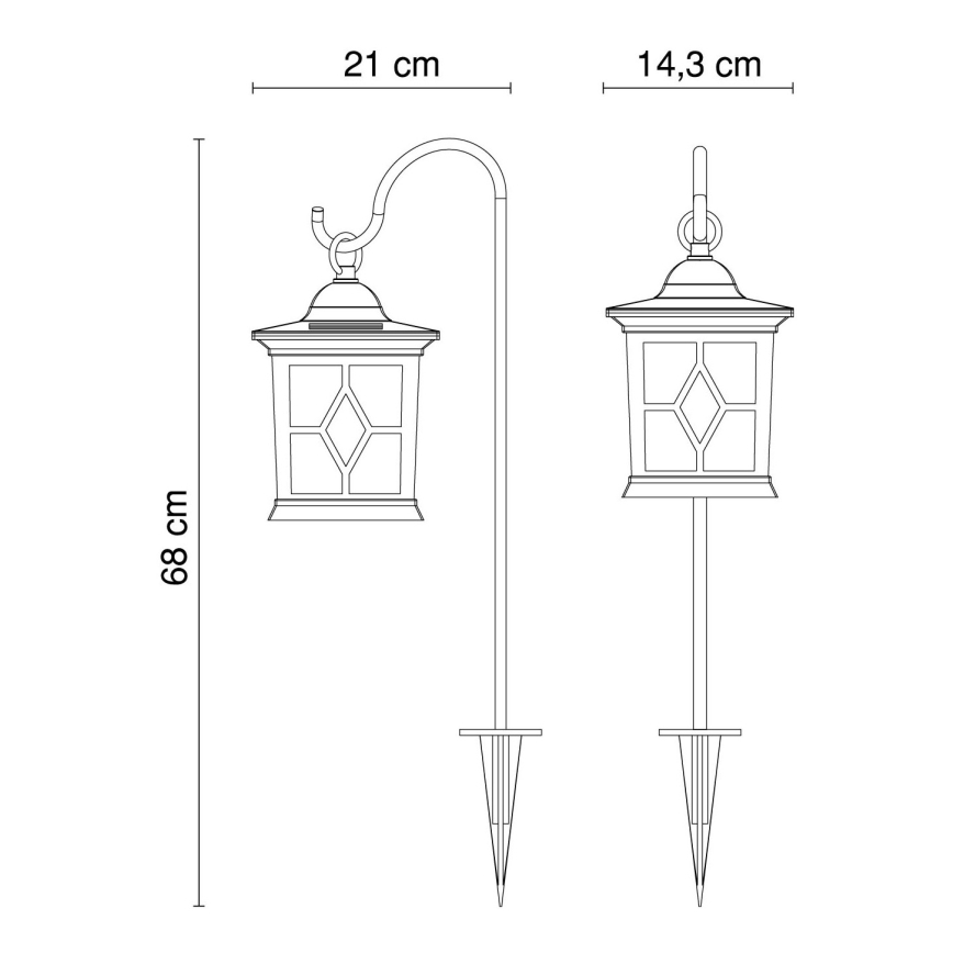 Globo - LED-aurinkovalaistus LED/0,06W IP44
