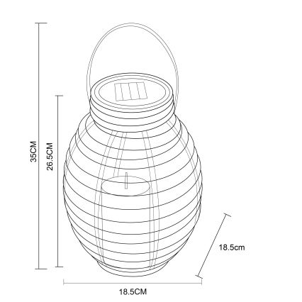Globo - LED Aurinkokennovalo LED/0,06W/3,2V IP44 rottinki