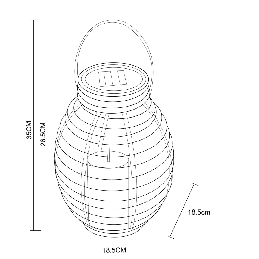 Globo - LED Aurinkokennovalo LED/0,06W/3,2V IP44 rottinki