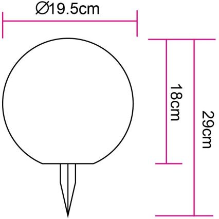 Globo - LED-aurinkolamppu 20xLED/0,06W/3,2V halkaisija 19,5 cm IP44