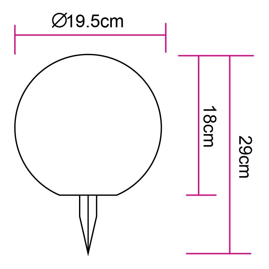 Globo - LED-aurinkolamppu 20xLED/0,06W/3,2V halkaisija 19,5 cm IP44