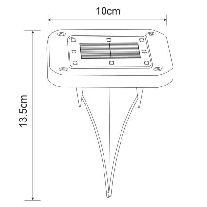 Globo - SETTI 2x LED Aurinkokennovalo LED/0,8W/1,2V IP44