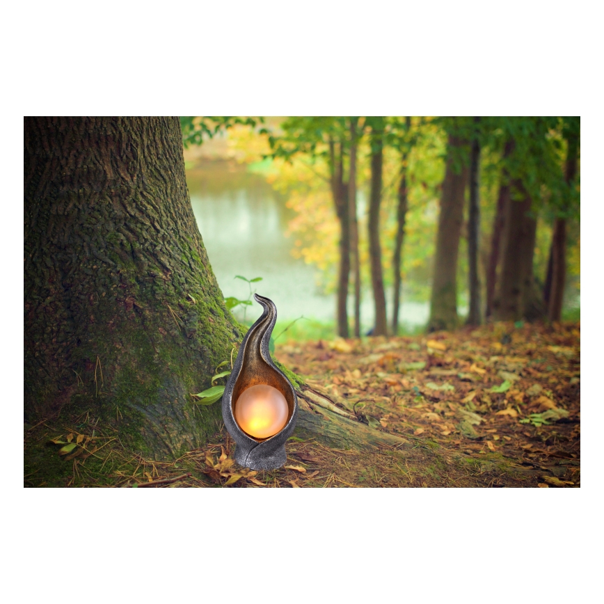 Globo - LED-aurinkovalaistus LED/2,16W/3V 3000K IP44 hopea