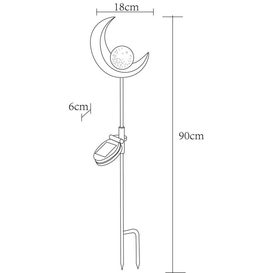 Globo - LED aurinkokennovalo LED/0,02W/3V 600mAh IP44 pronssi