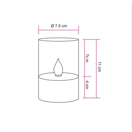 Globo - LED-aurinkovalaistus LED/0,06W/3,2V 1800K IP44 100 mAh