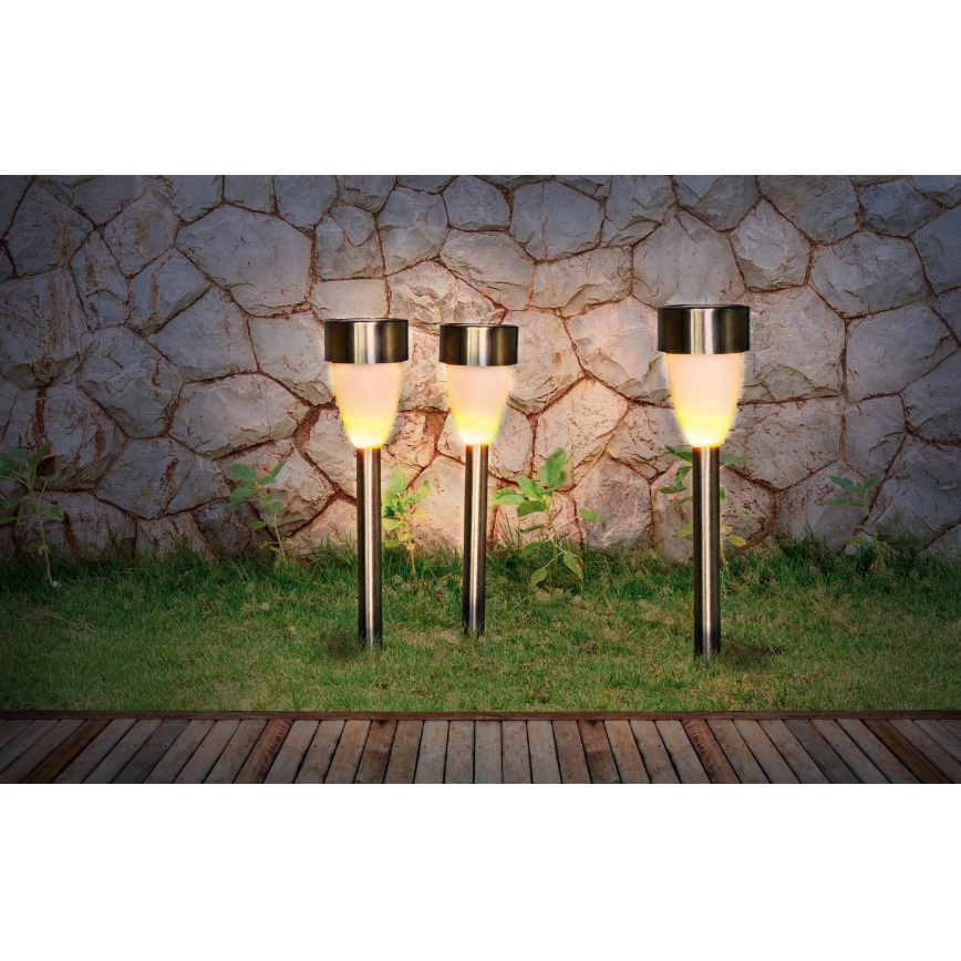 Globo - SETTI 3x Aurinkokennolamppu 3xLED/0,06W/1,2V IP44