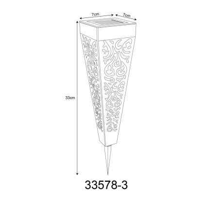 Globo - SETTI 3x LED-aurinkolamppu LED/0,1W/3V IP44