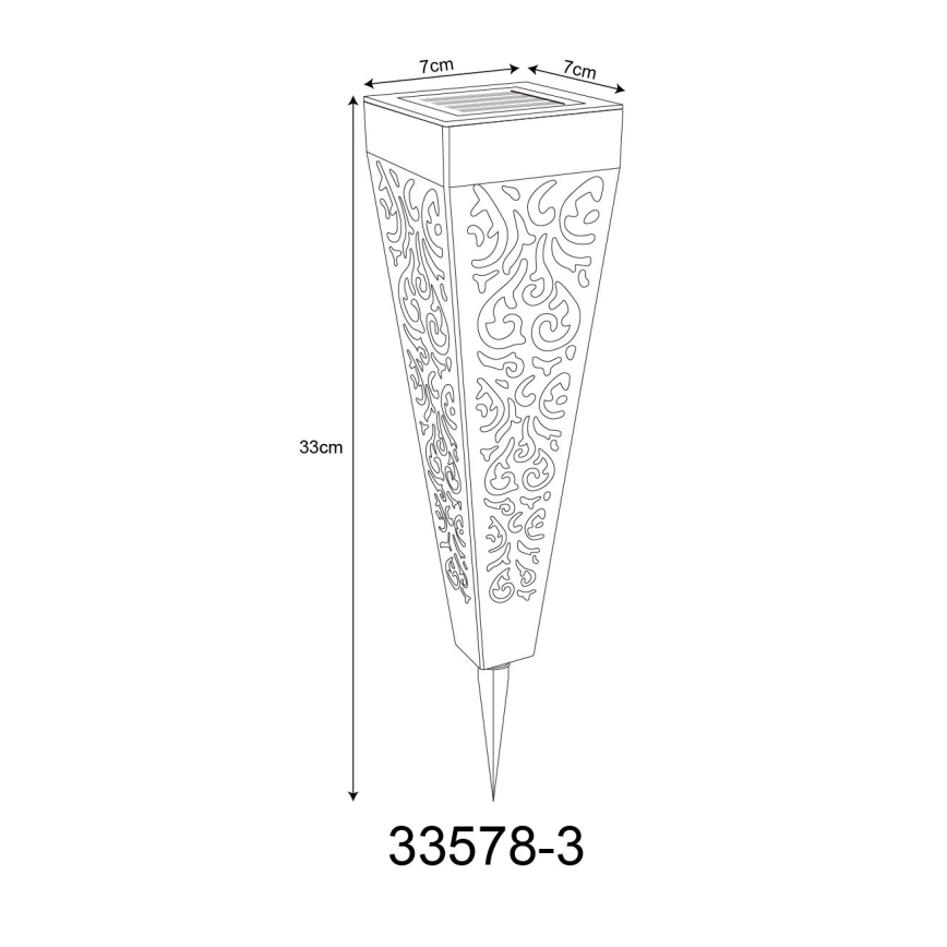 Globo - SETTI 3x LED-aurinkolamppu LED/0,1W/3V IP44