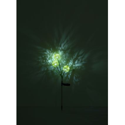 Globo  - LED-aurinkovalaistus 3xLED/0,06W/3V 5000K IP44 keltainen