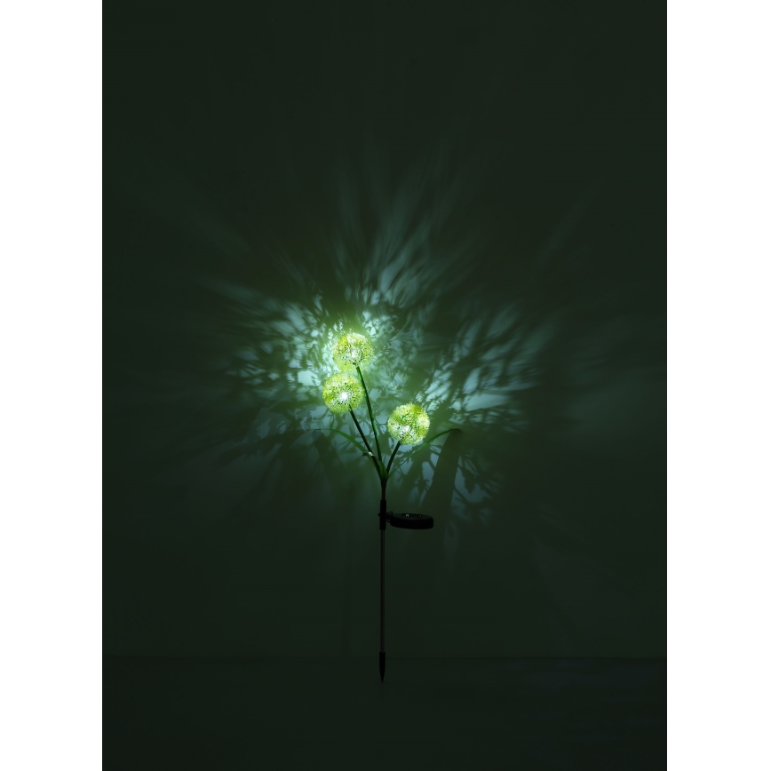 Globo  - LED-aurinkovalaistus 3xLED/0,06W/3V 5000K IP44 keltainen