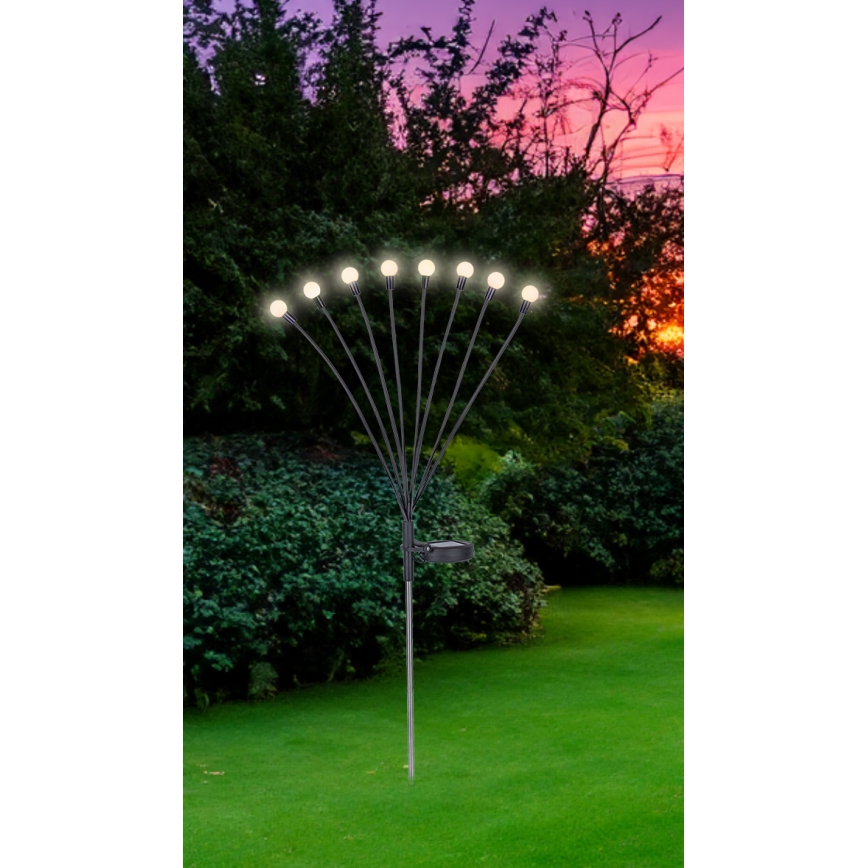 Globo - LED-aurinkovalaistus 8xLED/0,06W/3,2V 3000K IP44