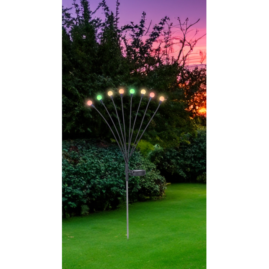 Globo - LED-RGB-aurinkovalo 8xLED/0,06W/3,2V IP44