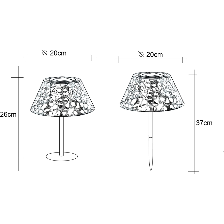 Globo - LED aurinkovalaisin LED/0,06W/3V 3000K IP44 300 mAh