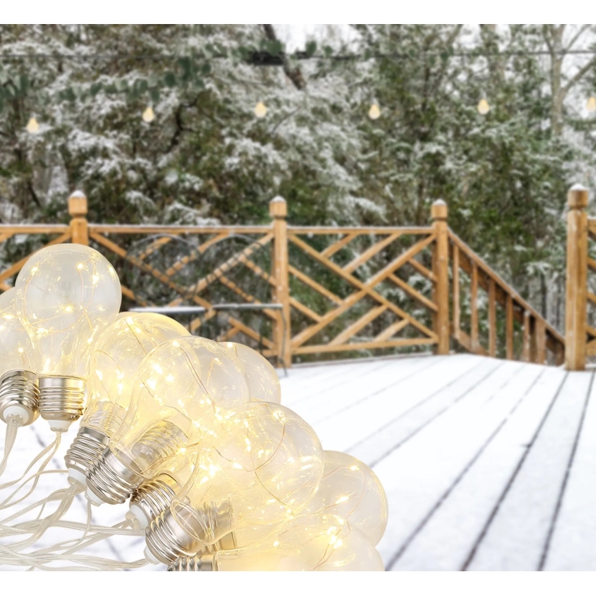 Globo - LED-aurinkoketju 10xLED/0,06W/3,2V 380 cm IP44