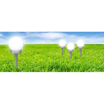 Globo - SETTI 3x LED-aurinkovalaistus LED/0,06W/3V 4000K halkaisija 10 cm IP44