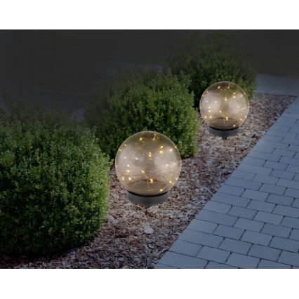 Globo - LED-aurinkovalaistus 20xLED/0,06W/1,2V halkaisija 15 cm IP44