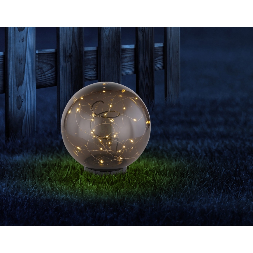 Globo - LED-aurinkovalaistus 30xLED/0,06W/1,2V halkaisija 20 cm IP44