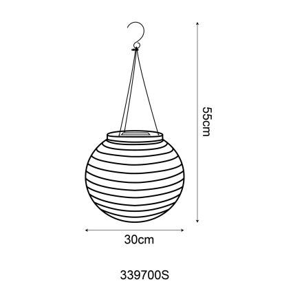 Globo - LED Riippuaurinkovalo LED/0,5W/3V IP44 beige