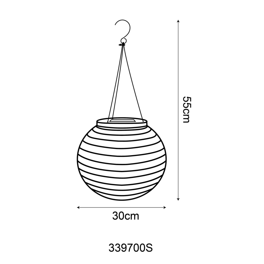 Globo - LED Riippuaurinkovalo LED/0,5W/3V IP44 beige