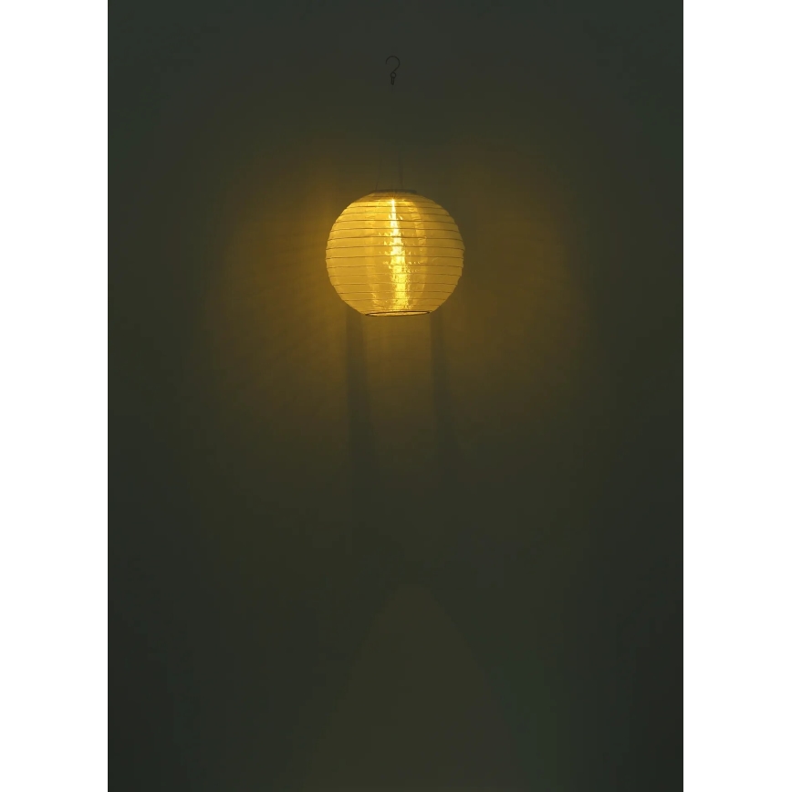 Globo - LED Riippuaurinkovalo LED/0,5W/3V IP44 valkoinen