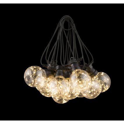 Globo - LED koristeketju ulkokäyttöön 10xLED/0,27W/230V 7,5 m IP44 musta